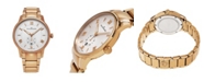 Stuhrling Alexander Watch A102B-04, Stainless Steel Rose Gold Tone Case on Stainless Steel Rose Gold Tone Bracelet